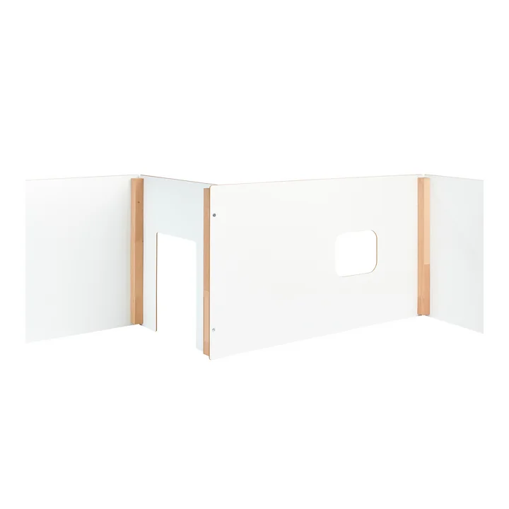Tojo - wand Kinderspielhaus und Raumtrenner, weiss / Buche