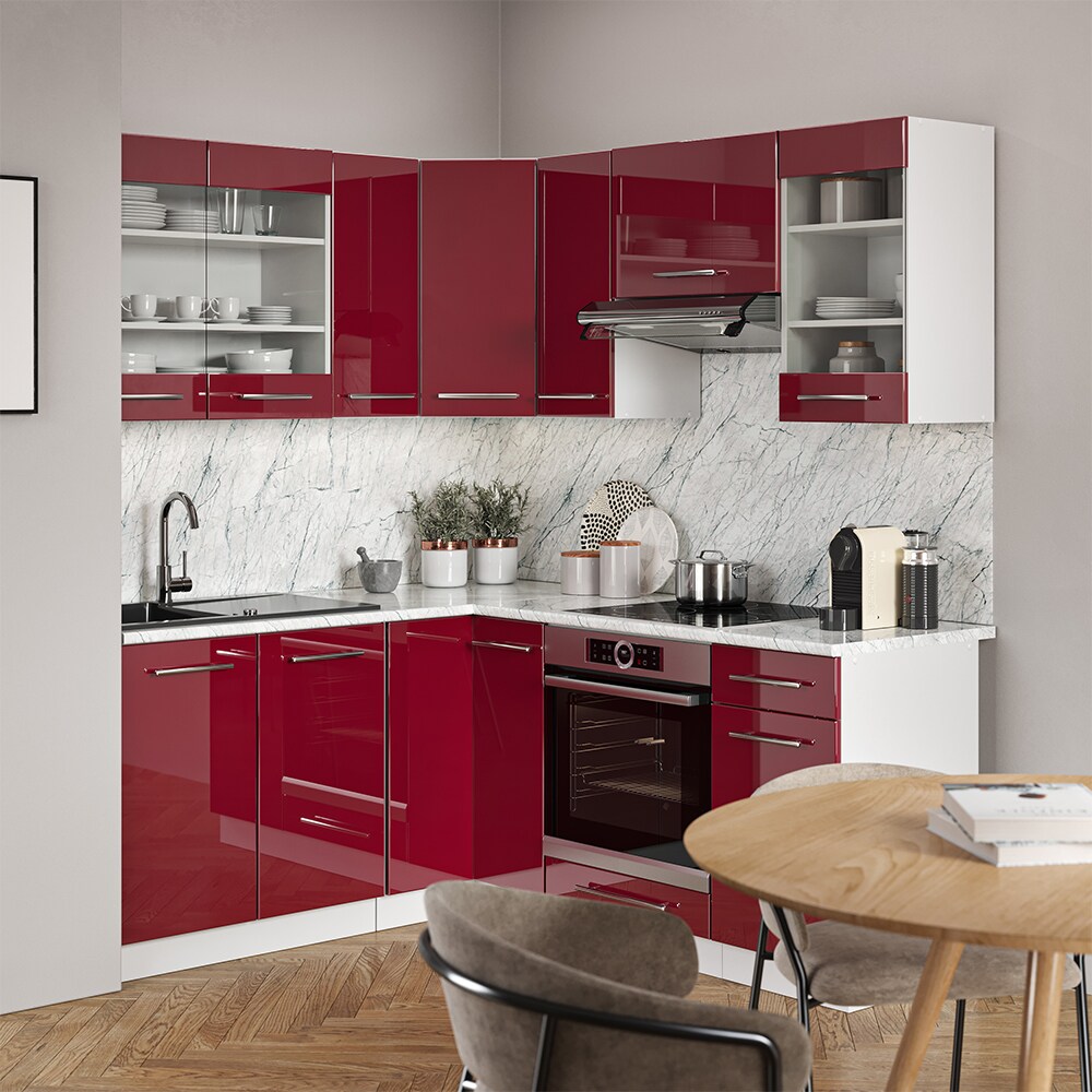 Vicco Eckküche Küchenzeile Küchenblock 160x180cm Fame-Line Winkelküche Hochglanz