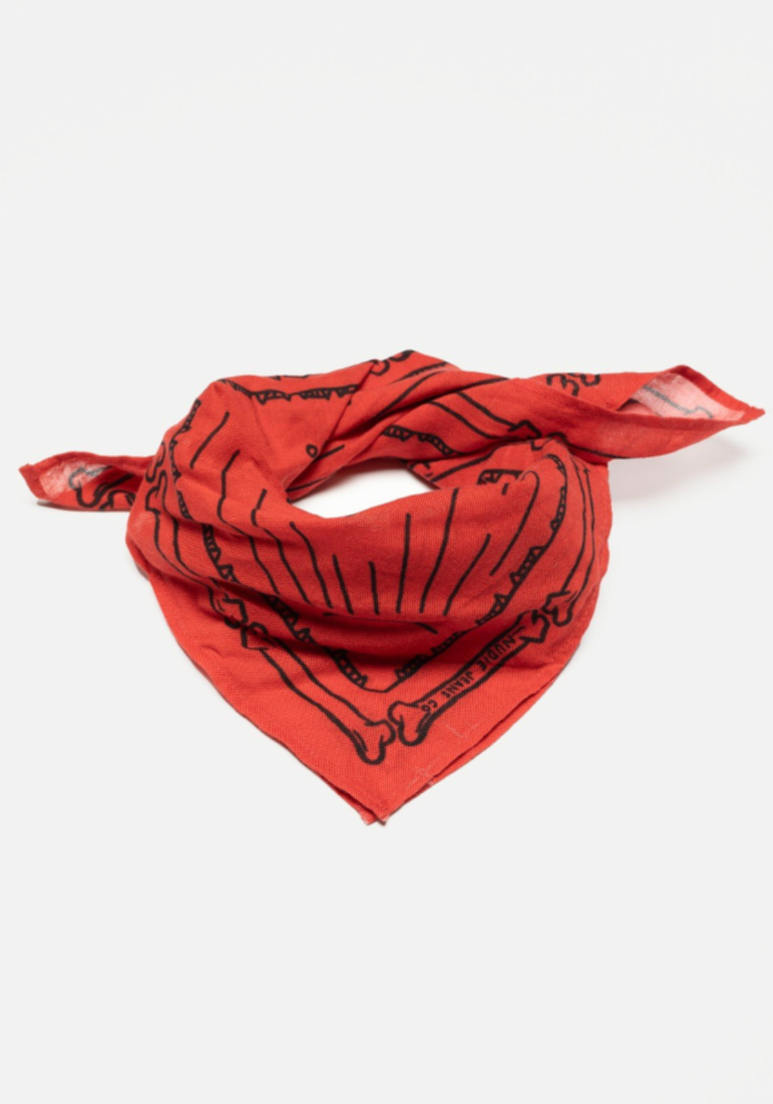 Nudie Jeans Halstuch Ingrid Bandana Double Cross Red