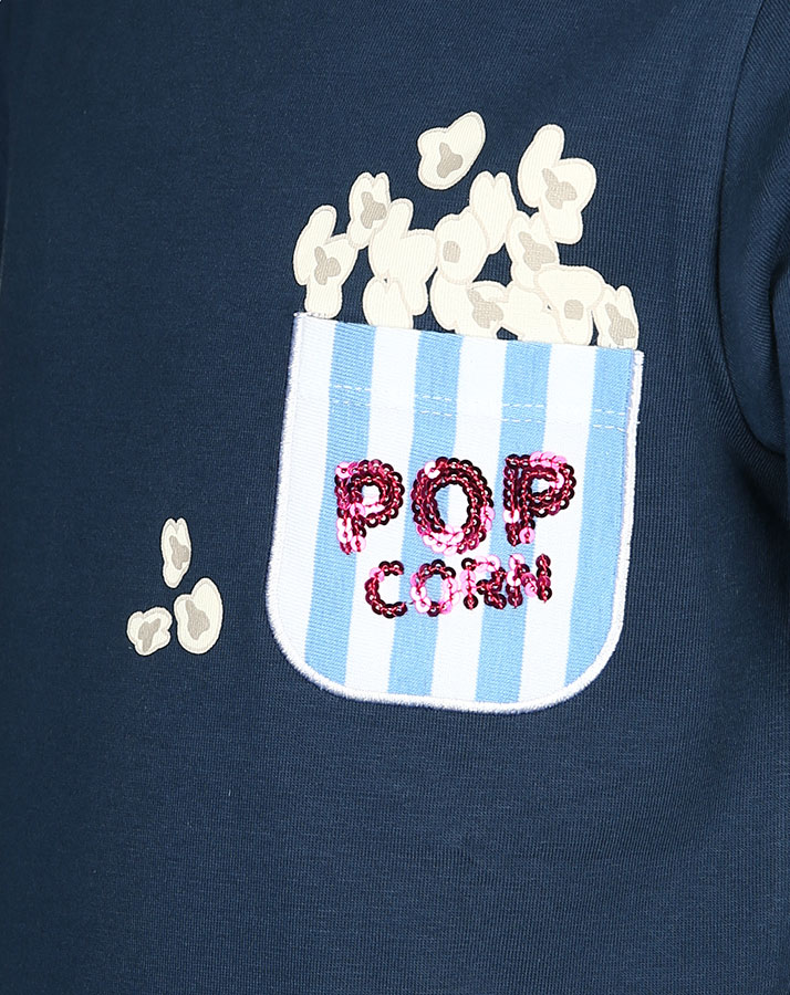 Langarmshirt POPCORN in dunkelblau