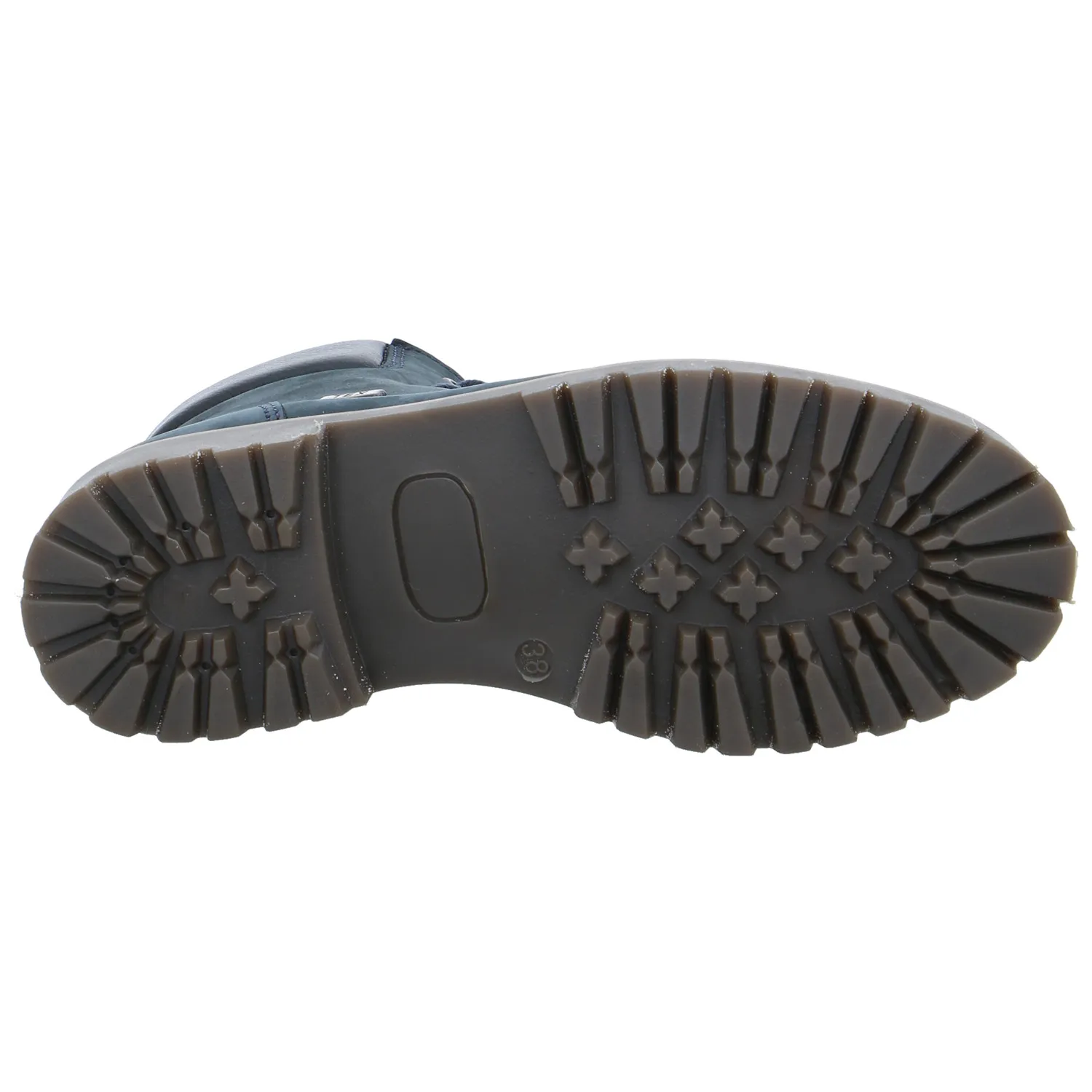SABALIN Jungen-Winter-Bottine Blau Leder  Schnür-Boot