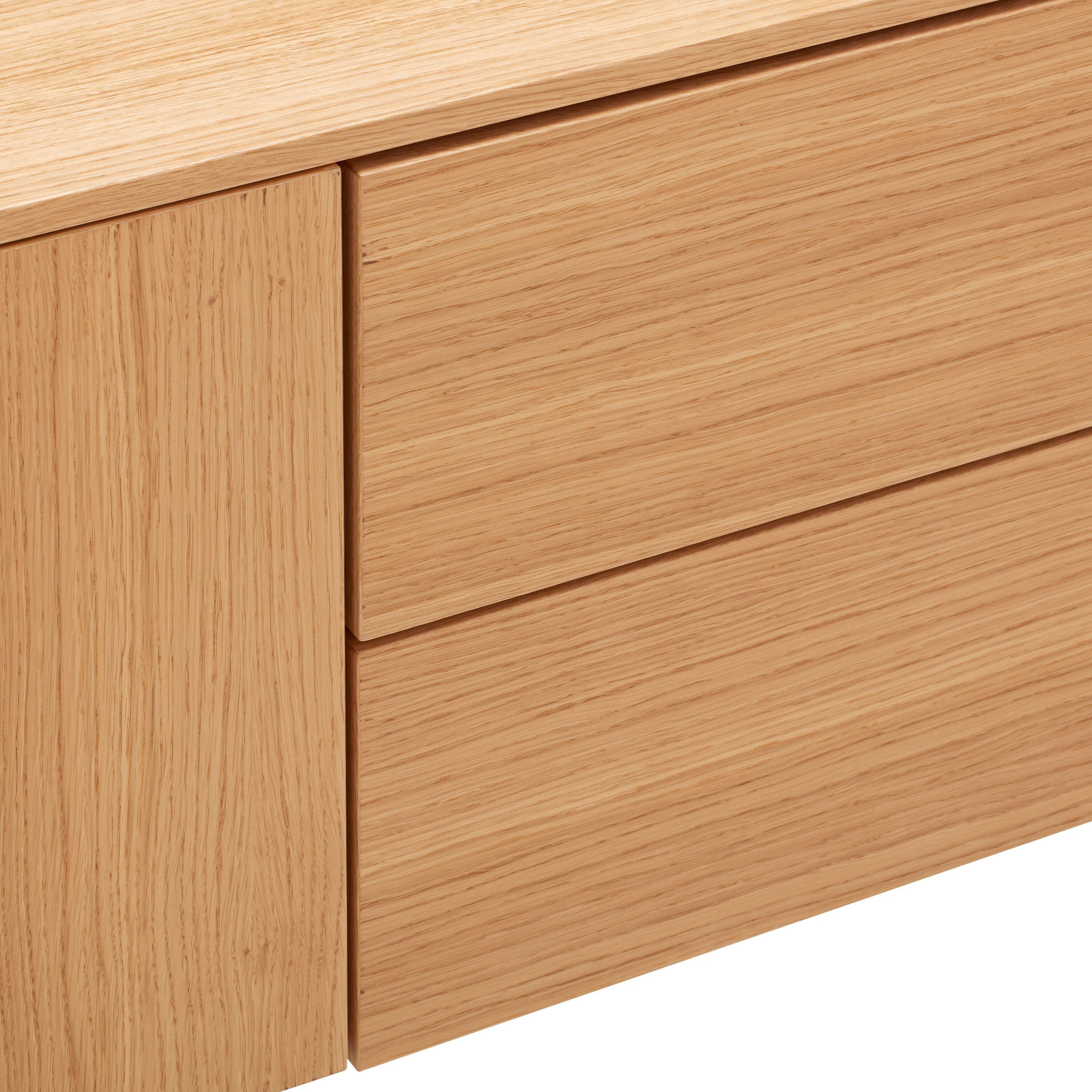 TILL Lowboard - Eiche furniert / B: 196.0 cm x T: 41.0 cm x H: 69.6 cm