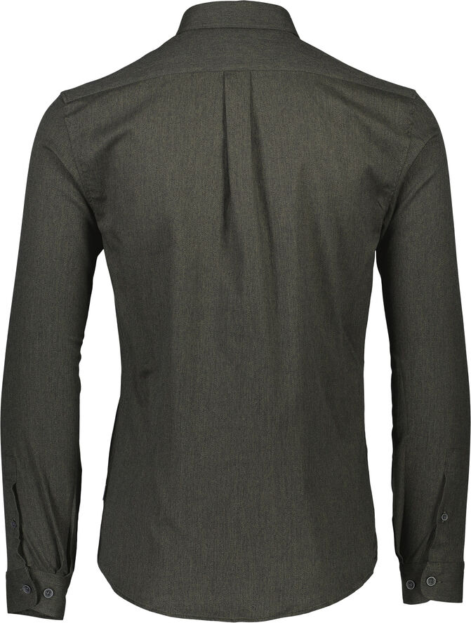Lindbergh Mouliné stretch shirt L/S Lt army