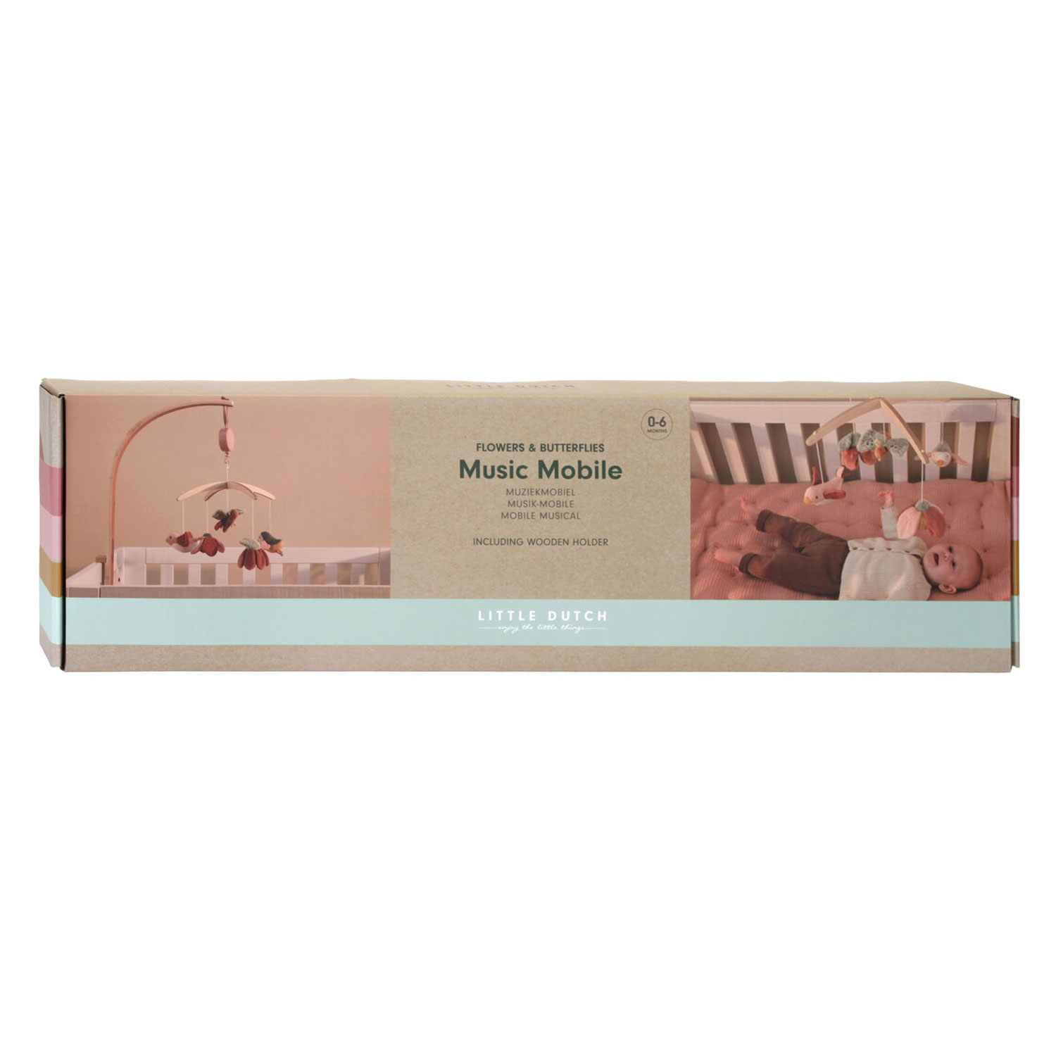 Little Dutch Houten Muziekmobiel Flowers & Butterflies FSC