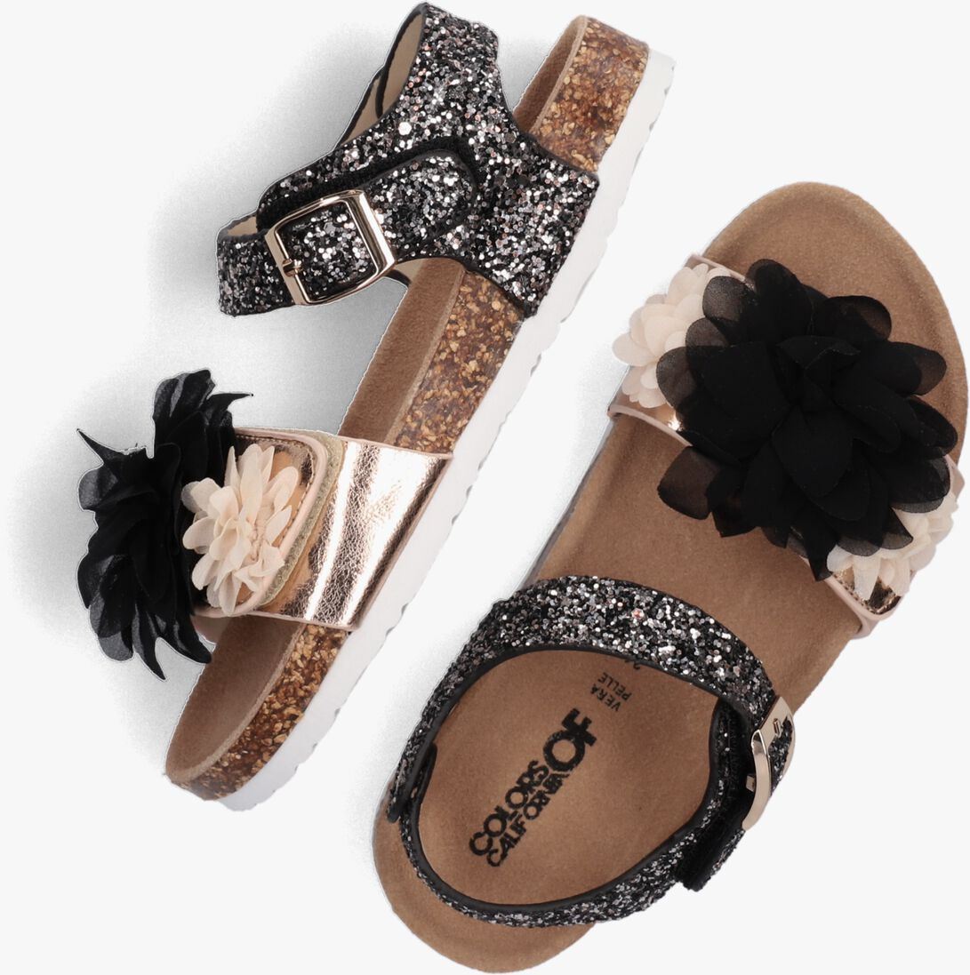 COLORS OF CALIFORNIA zwarte colors of california sandalen bio glitter sandal with ankle