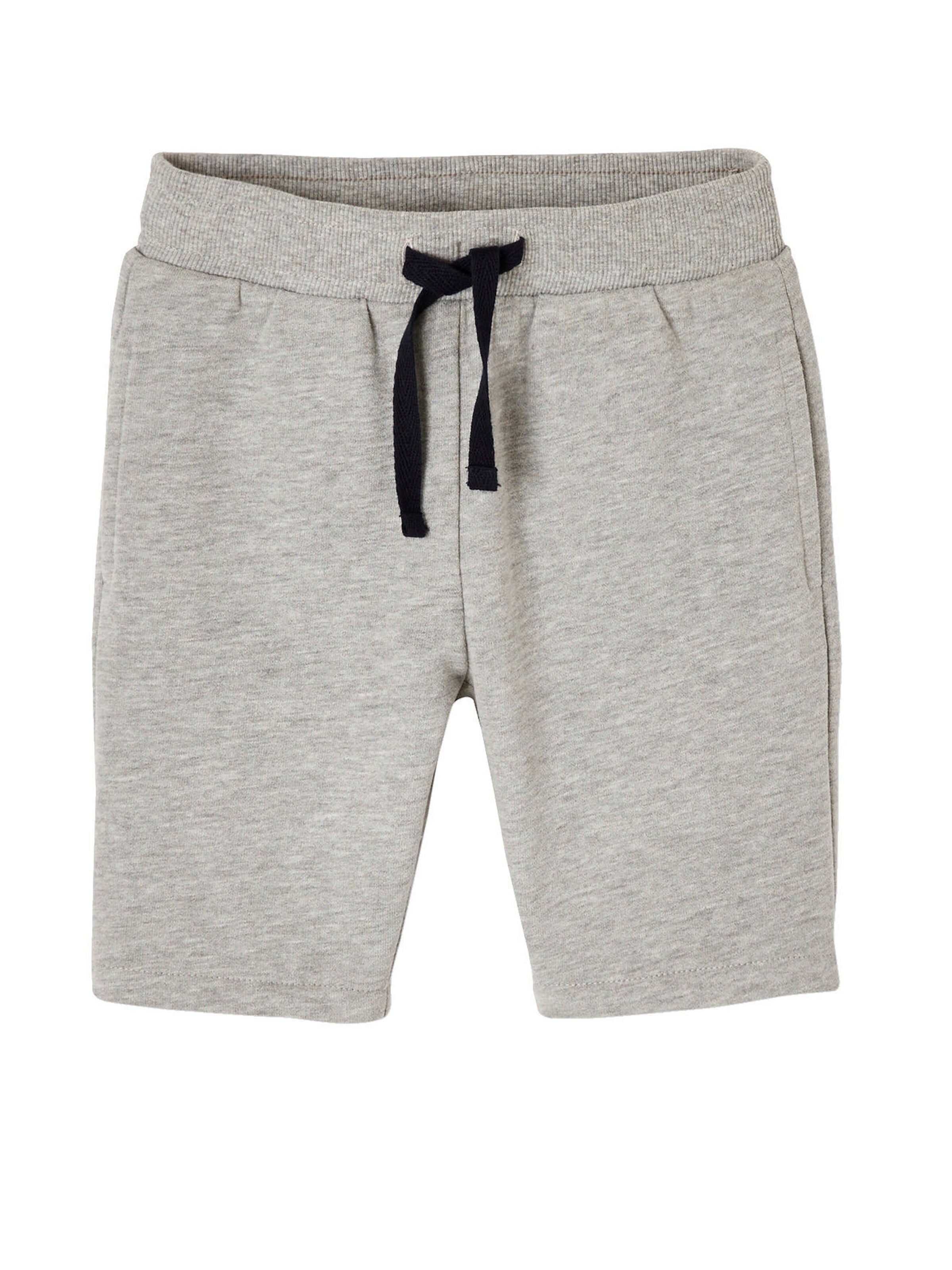 Vertbaudet 2er-Pack Jungen Sweat-Shorts BASIC, Bundweite verstellbar schwarz+grau meliert
