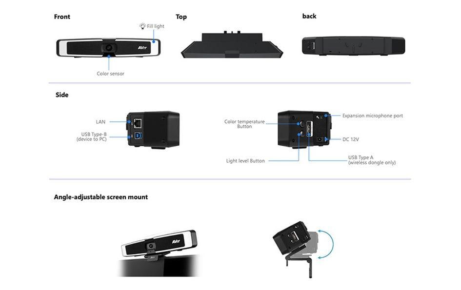 VB130 Collaboration Bar 4K 60 fps<br>4K-Videobar mit intelligenter Beleuchtung für Huddle Rooms