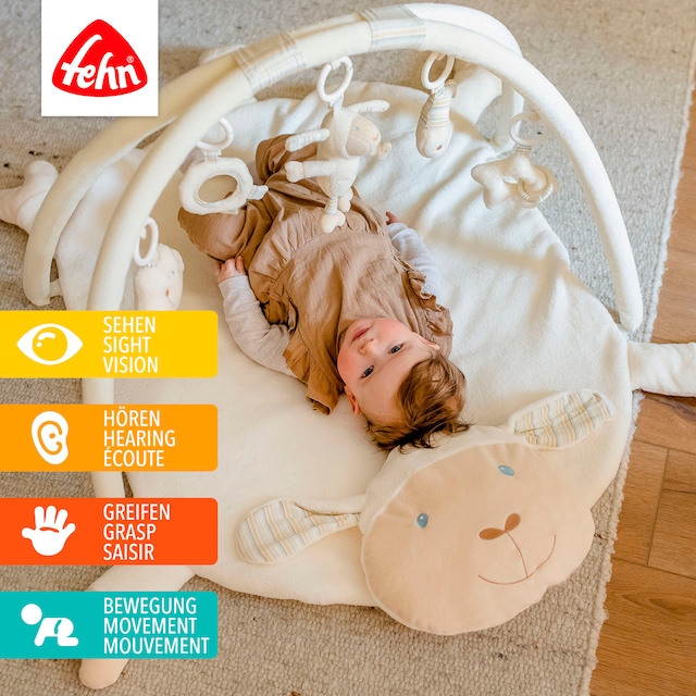 Fehn Spielbogen »BabyLOVE, Schaf 3-D-Activity-Decke« mit Krabbeldecke