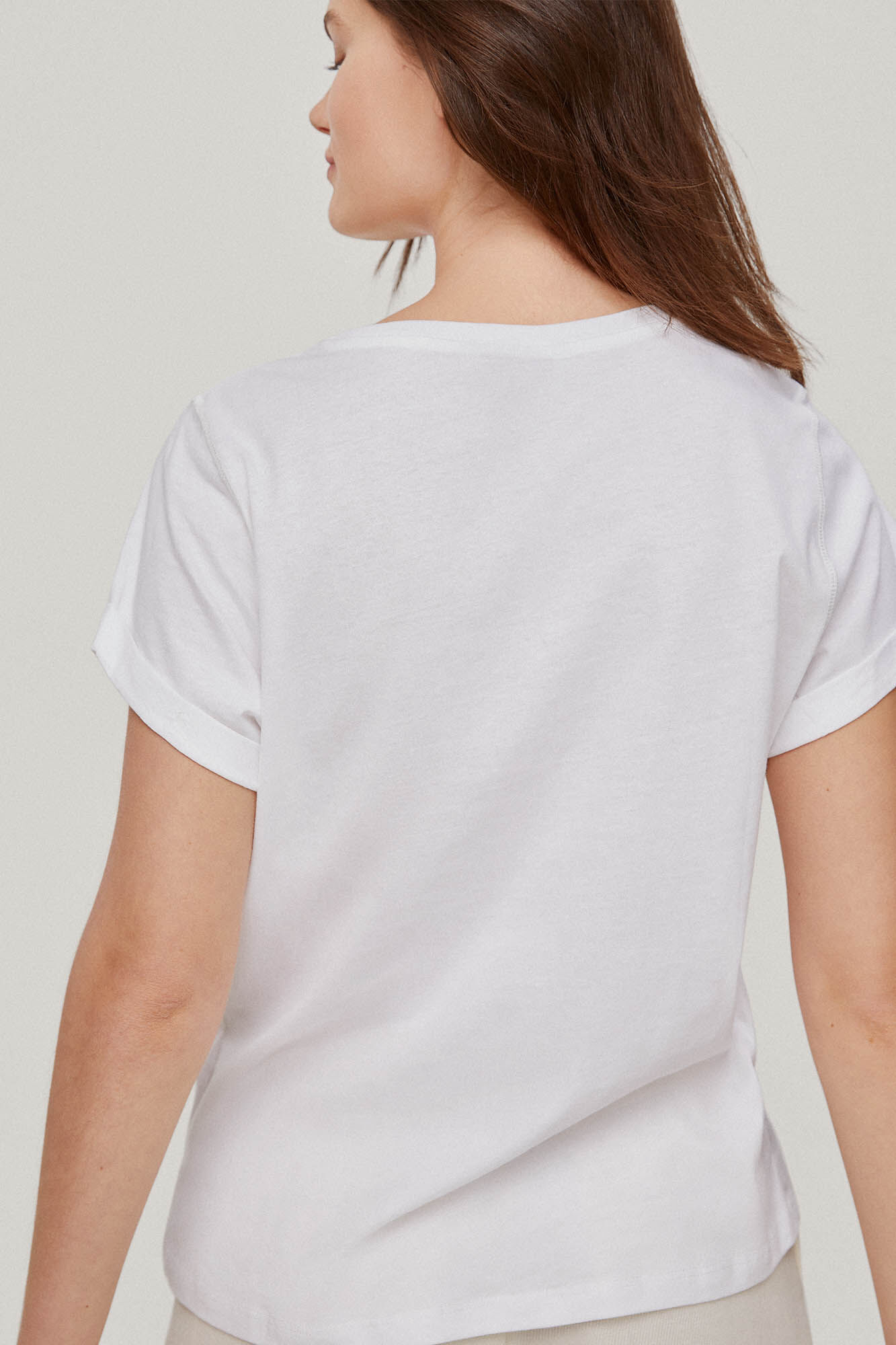 Camiseta de manga curta - Branco-sujo
