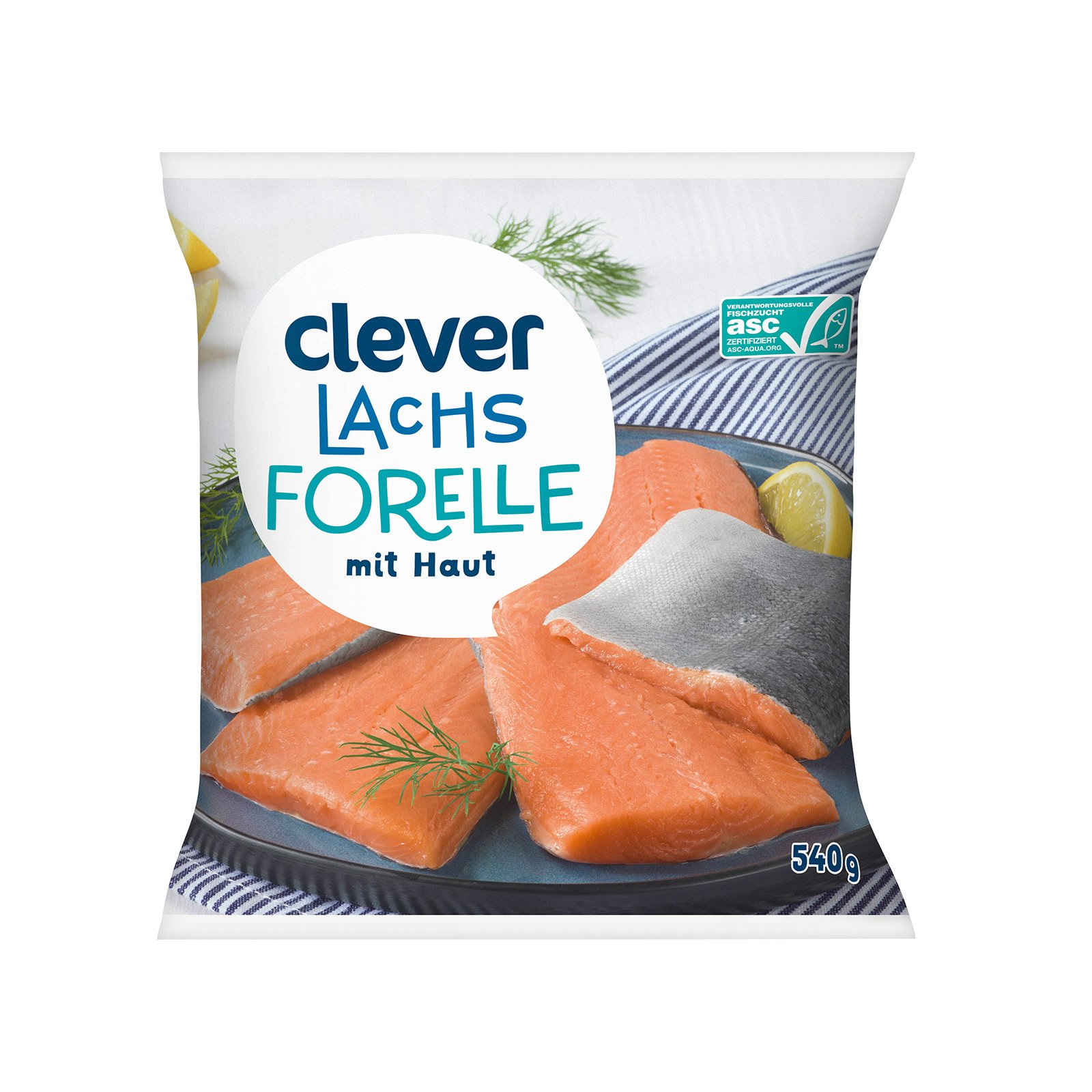 Clever Lachsforellenfilet mit Haut