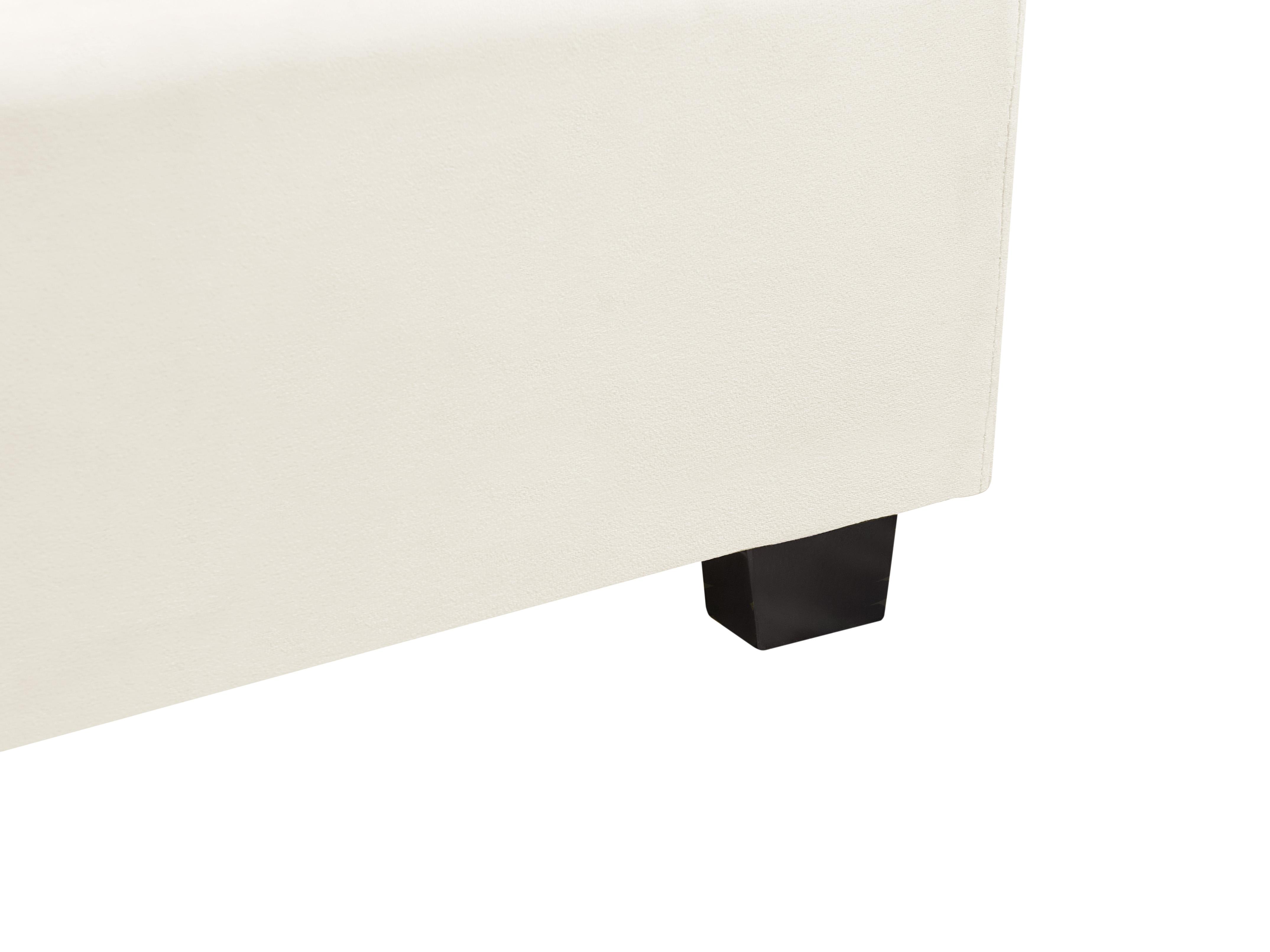 Bed Fluweel VINCENNES 180 x 200 cm Gebroken wit