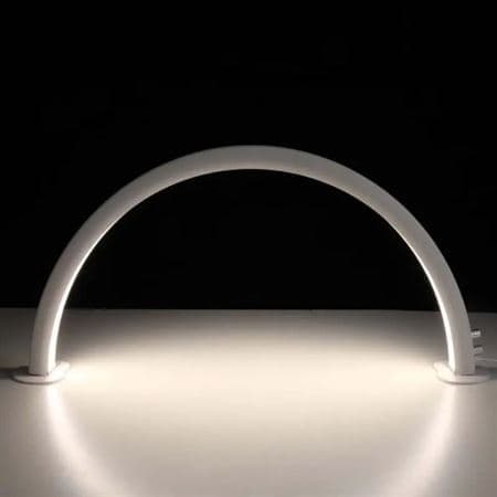 UNIQ halvmåne bue bordlampe for manikyr / øyenvippeforlengelser - hvit