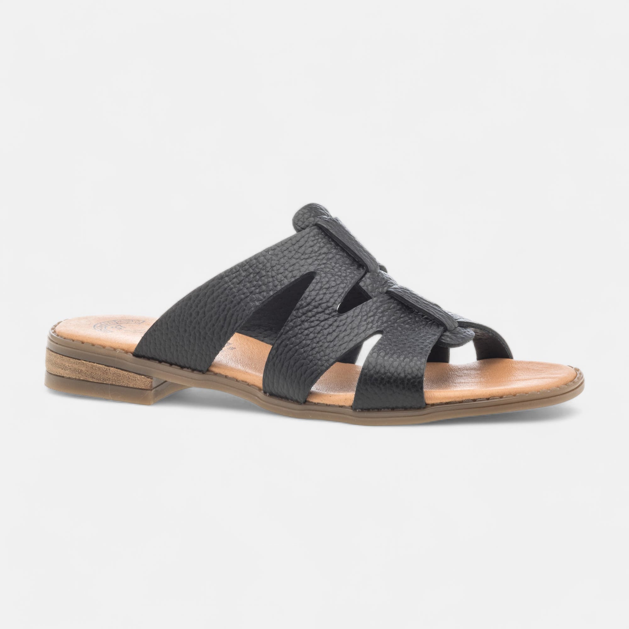 Mules Femme en cuir noir