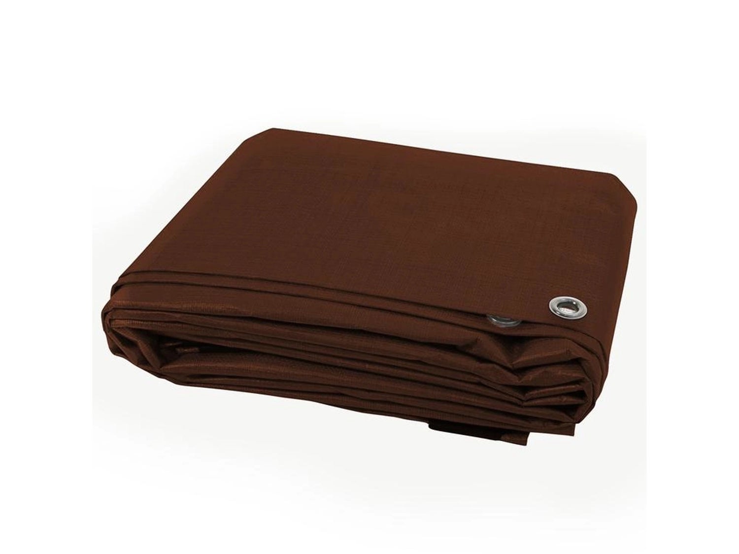 Waterdicht zeildoek met ogen, beschermhoes, 80 g/m², 1,5 x 6 m, bruin-zilver