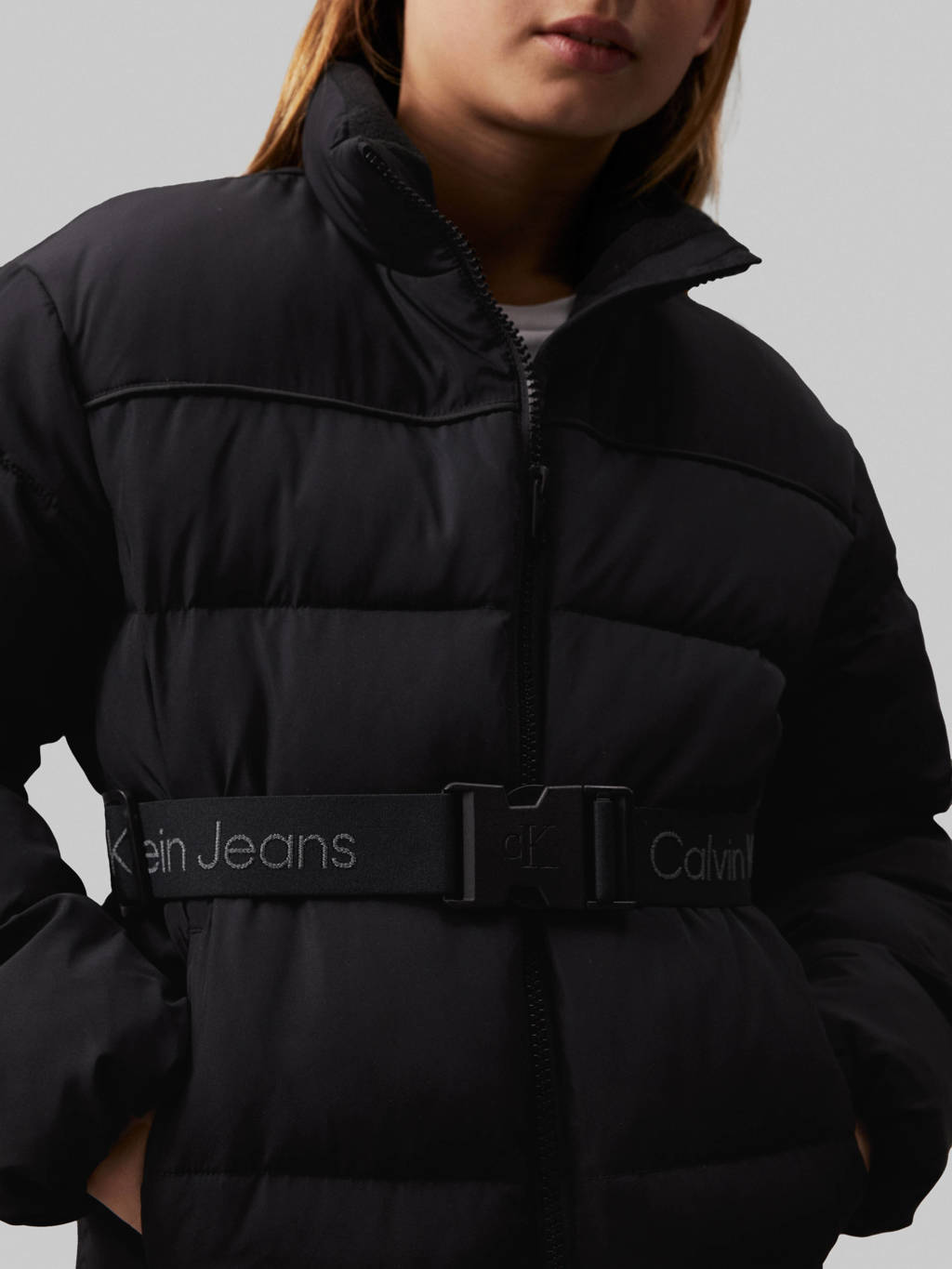 Calvin Klein gewatteerde jas zwart