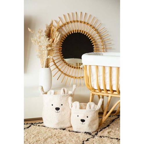 Panier Teddy 30x30x30 Ecru - CHILDHOME