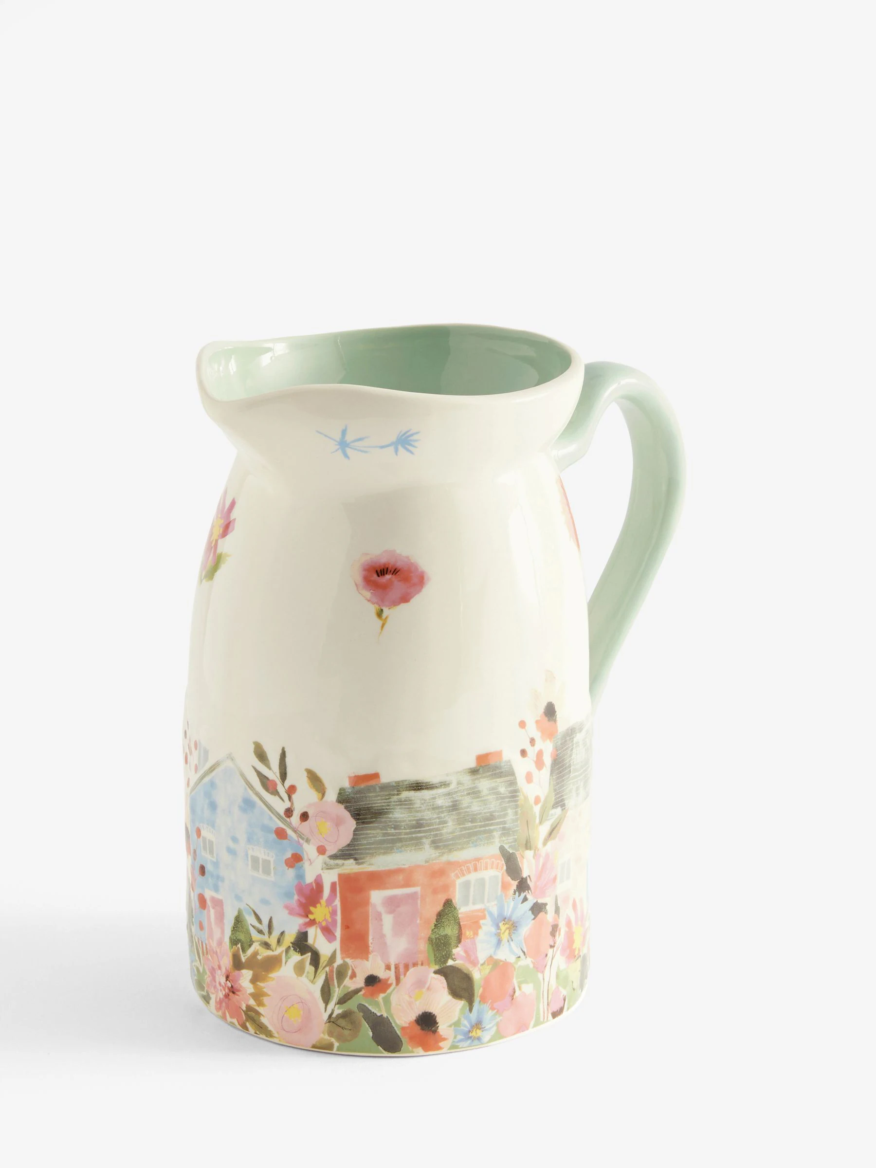 House Scene Jug Vase