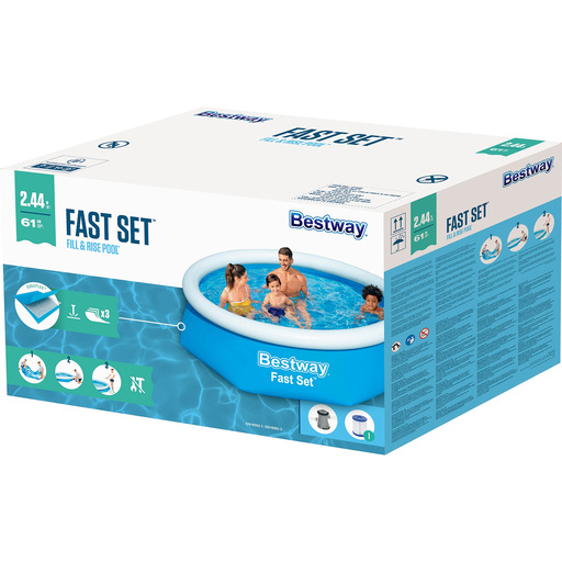 Conjunto para piscina Bestway Fast com bomba de filtro 244 x 61 cm