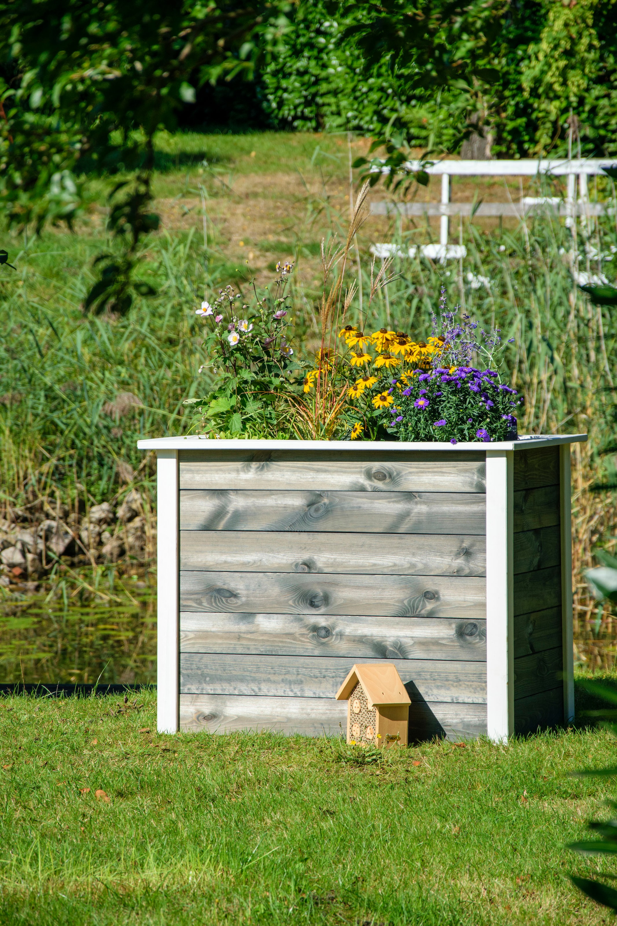 dobar Hochbeet »Two-Tone« Bausatz , aus FSC®-zertifiziertem Kiefernholz, wetterfest grau lasiert