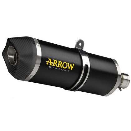 Silencieux Arrow Alu dark Race-tech embout carbone - Noir