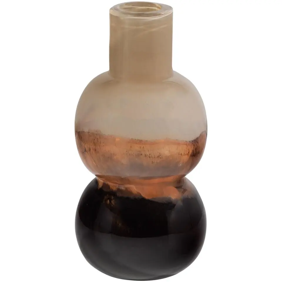 WOOOD Marjon Vaas - Handgevormd - Glas - Bruin - 30x14x14