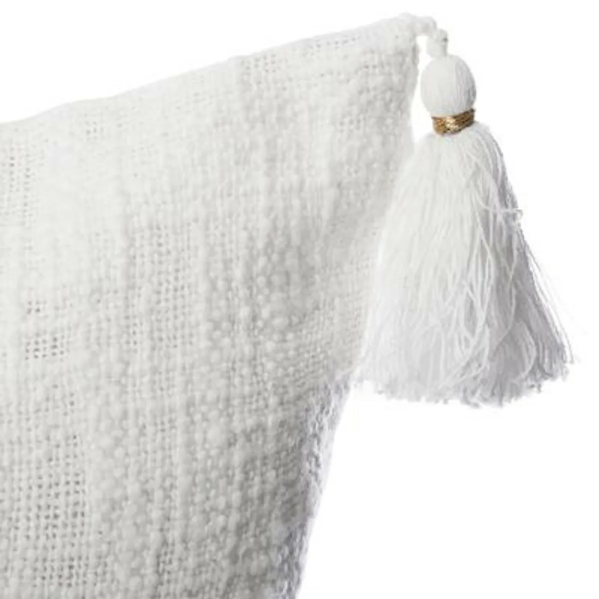 Housse de Coussin Slub 40x40cm Blanc