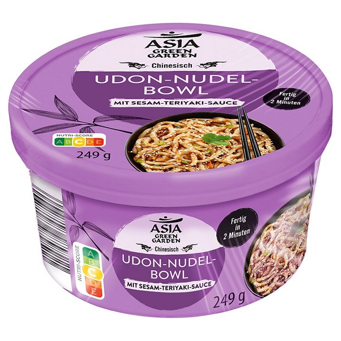ASIA GREEN GARDEN Asia Udon Nudelgericht 249 g, Sesam-Teriyaki