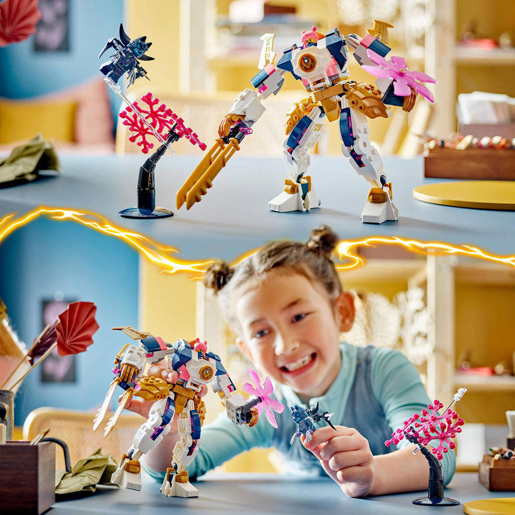 Zeer fijn! Zowel hoofdpersonage als accessoiresSora's elementaire techmecha Ninja Rollenspel Speelgoed voor Kinderen 71807