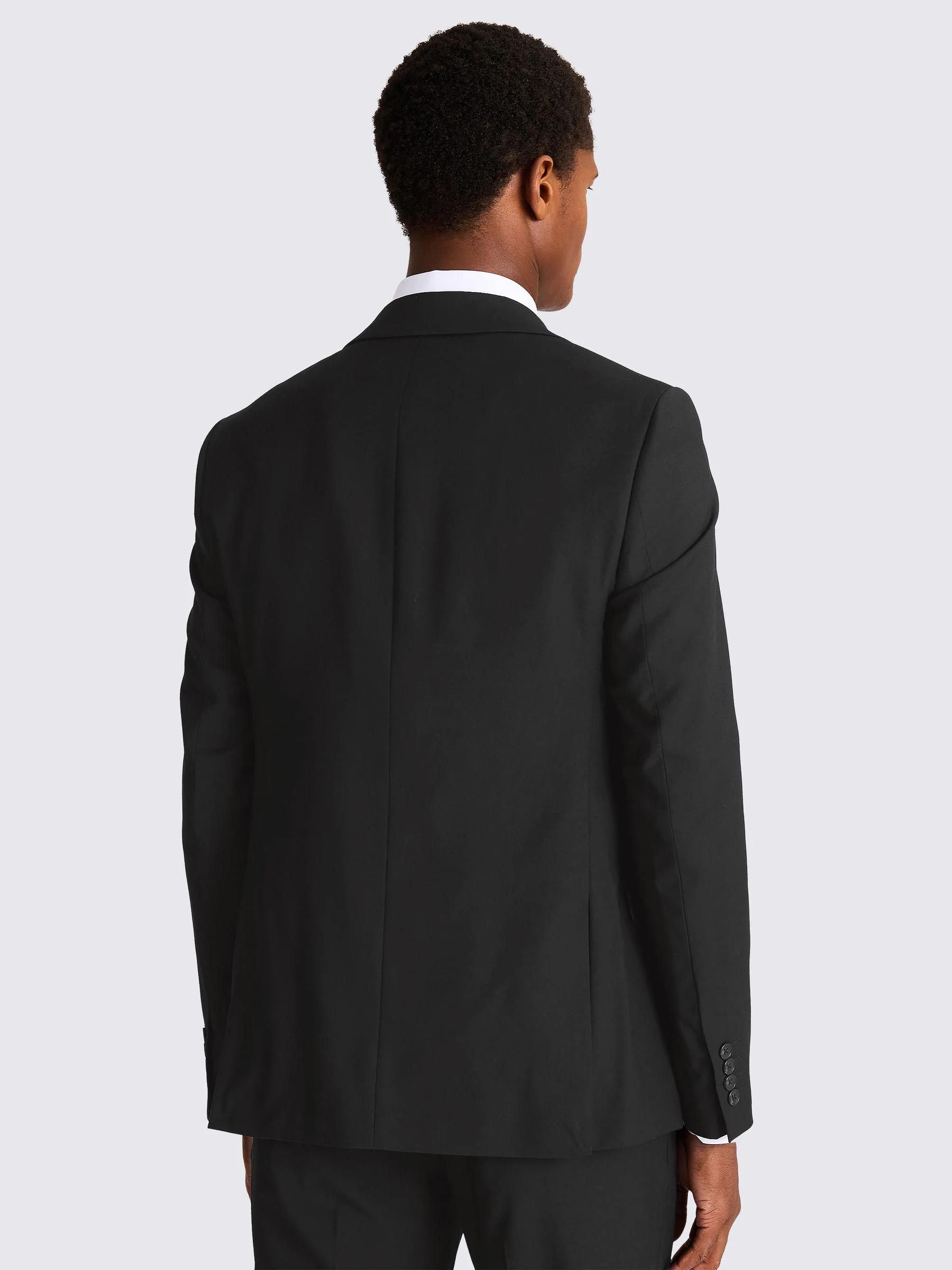 Zwart - MOSS Slim-fit stretchcolbert