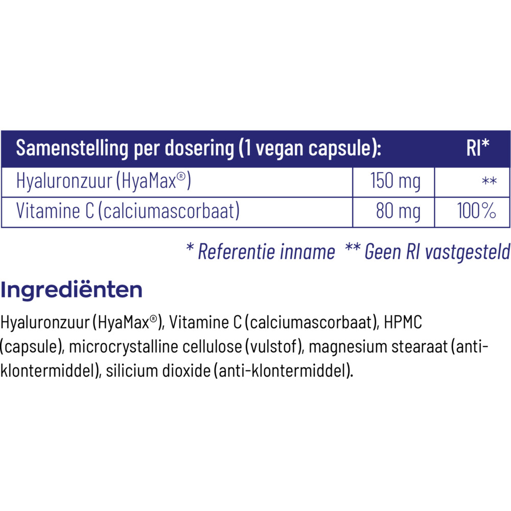 Vitakruid Hyaluronzuur 15060 vegacapsules