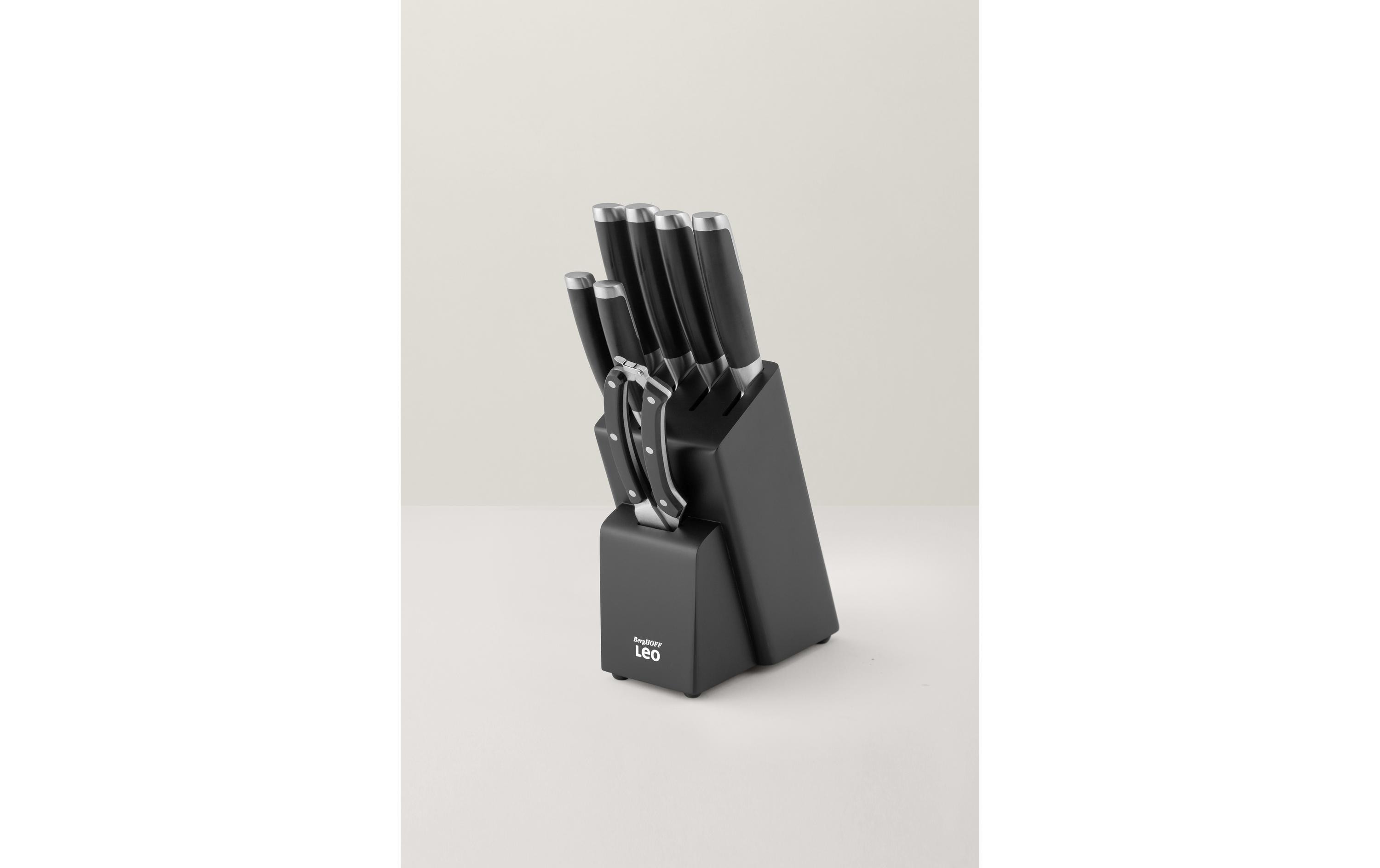 Messerblock-Set mit Messer Leo Graphite 6-teilig, Schwarz6-tlg, messerblock Graphite