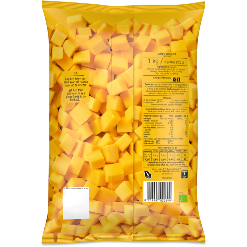 AH Biologisch Zakje met mango stukjes