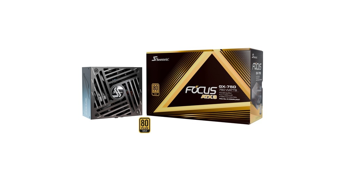 SeasonicFOCUS GX-750-V4 ATX3.1 modulaire 750 watt voeding   (Zwart, 2x PCIe)