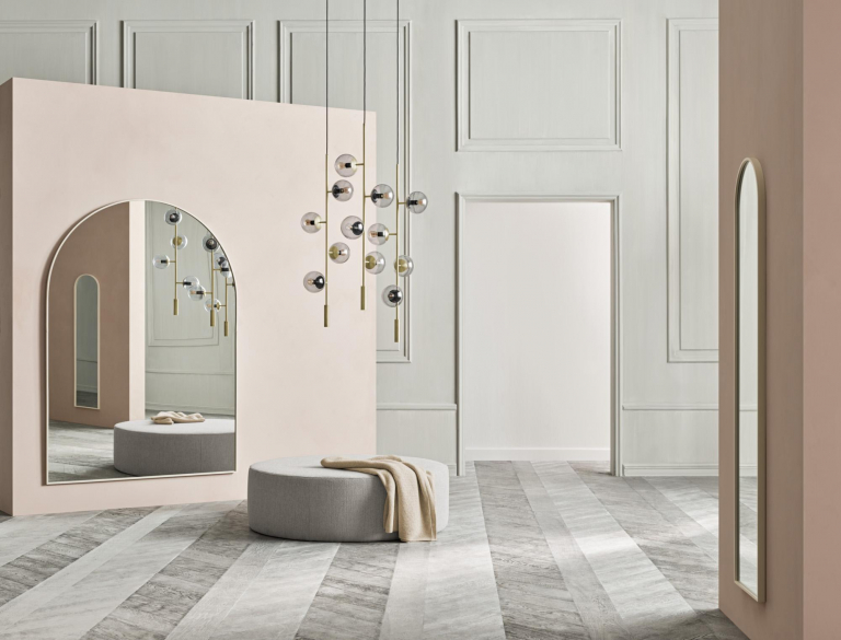 Bolia Ripple spiegel halfrond extra large matzwart