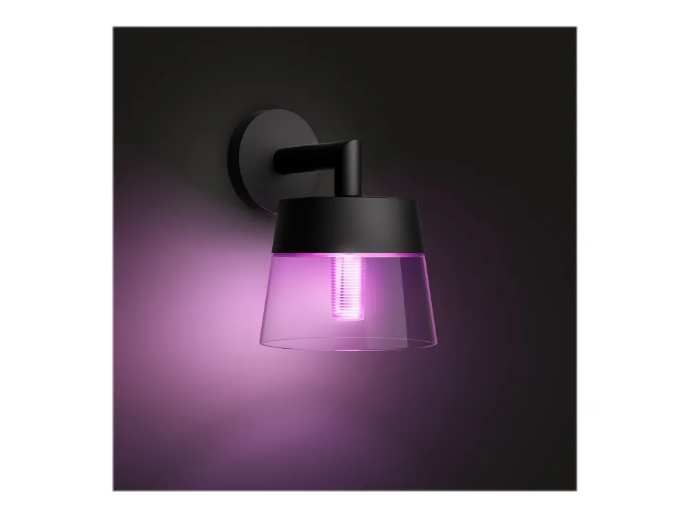 Philips Hue White and Color Ambiance Attract - Væglampe - LED - 8 W (tilsvarende 49 W) - 16 millioner farver - 2000-6500 K - sort