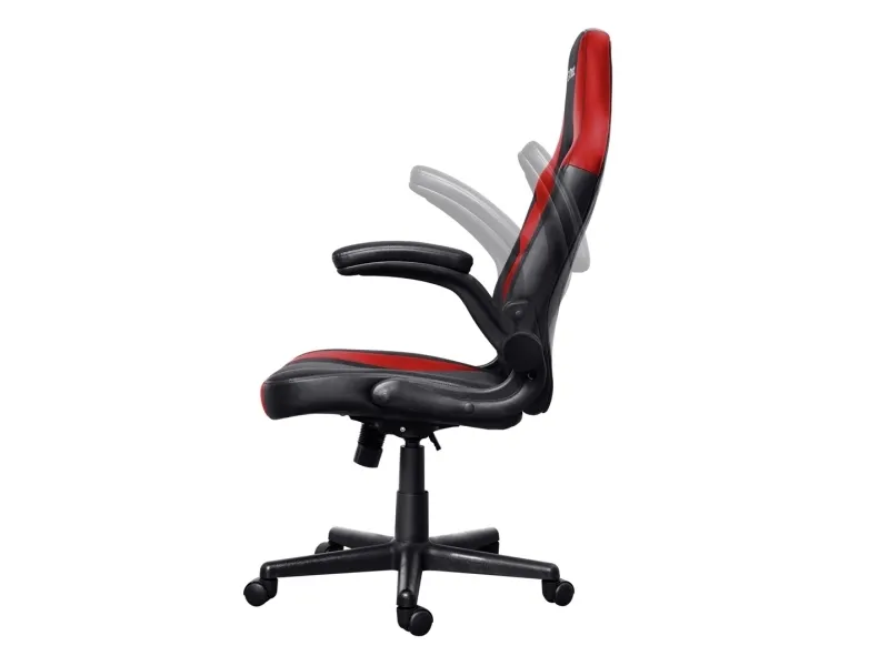 Trust GXT 703R RIYE - Spillestol - armstøtter - L-formet - vippe - drejeled - PU-læder (termoplastisk polyuretan   polykarbonat), elastisk stof - rød