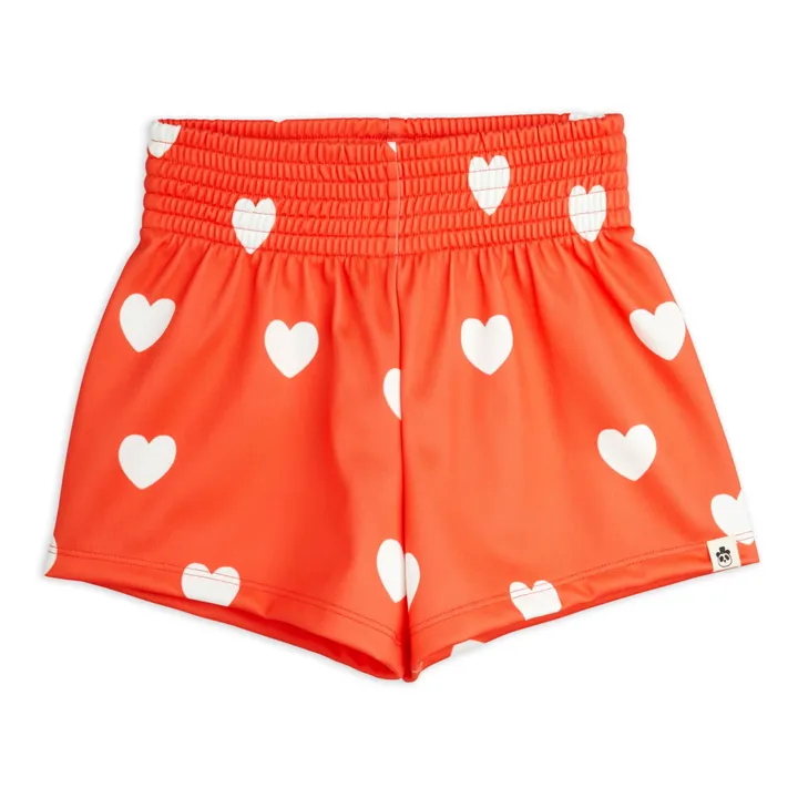 Mini Rodini Short Cœur Polyester Recyclé | Rouge