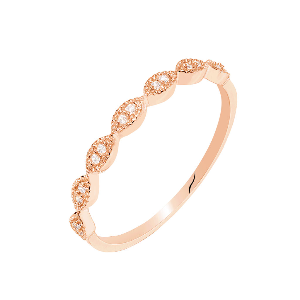 Bague Hestia Or Rose Oxyde De Zirconium