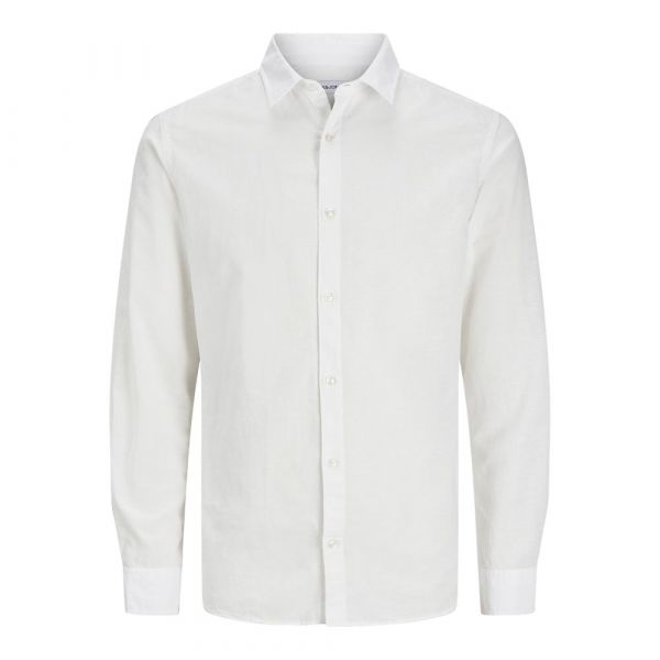 Jack & Jones Camisa De Manga Comprida Breeze Linen Blend White XL