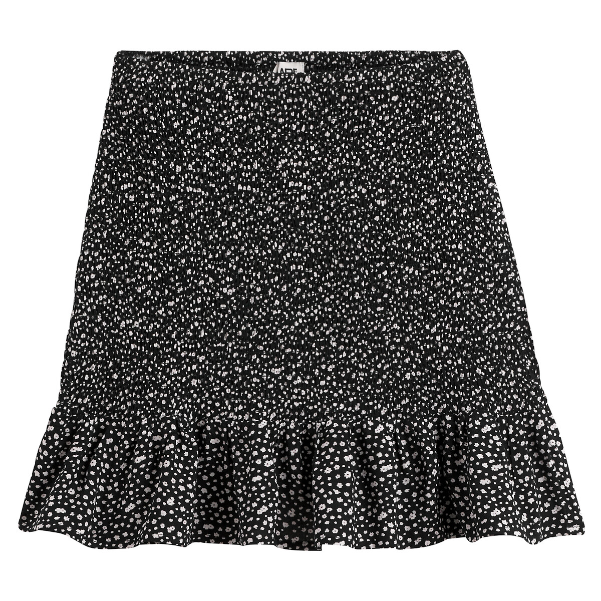 COLEÇÕES LA REDOUTE<br>Saia com estampa floral e babados pequenos