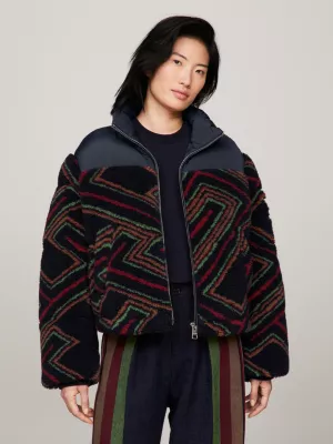 Jaqueta puffer Tommy x Pendleton New York Stripe TH Monogram