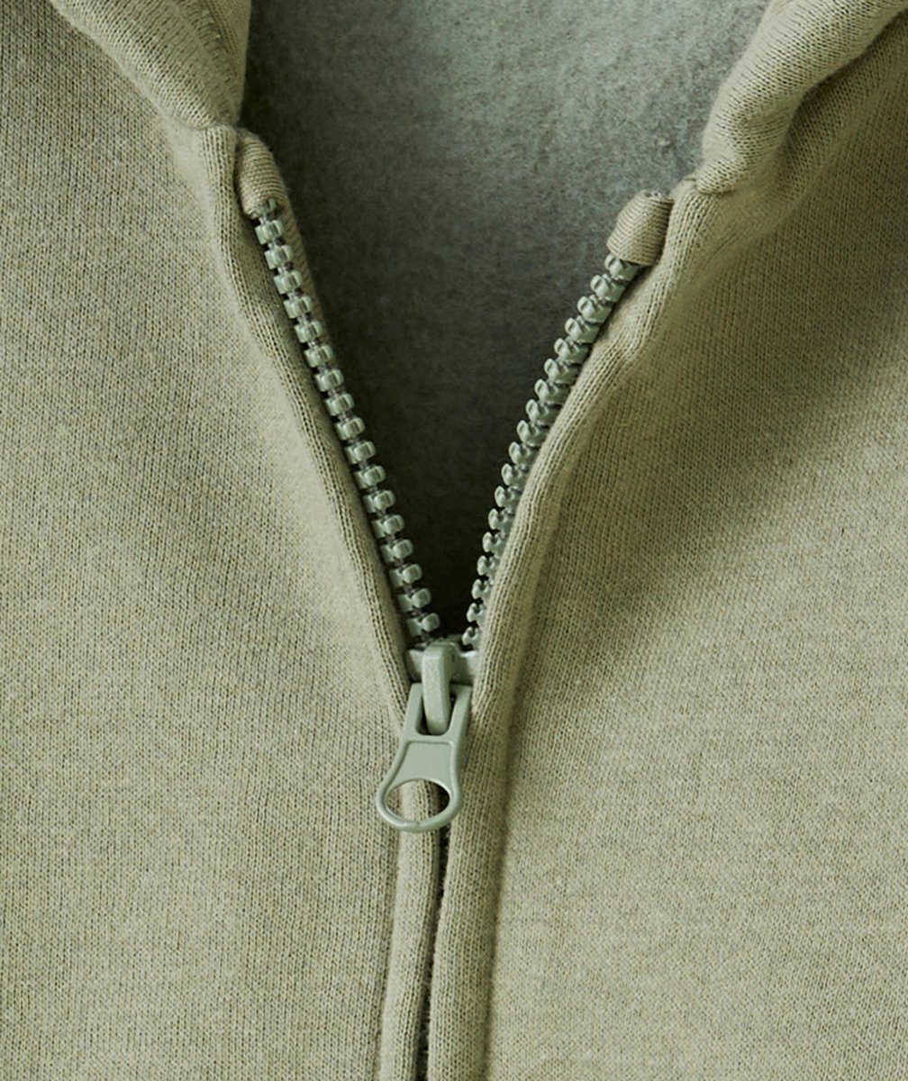 GILET À CAPUCHE GARÇON ZIPPÉ EN FIBRES RECYCLÉES VERT