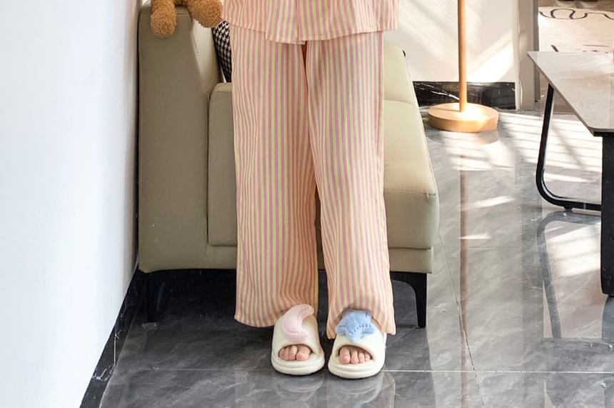 GOUB - Pyjamaset: top met lange mouwen en kraag + broek