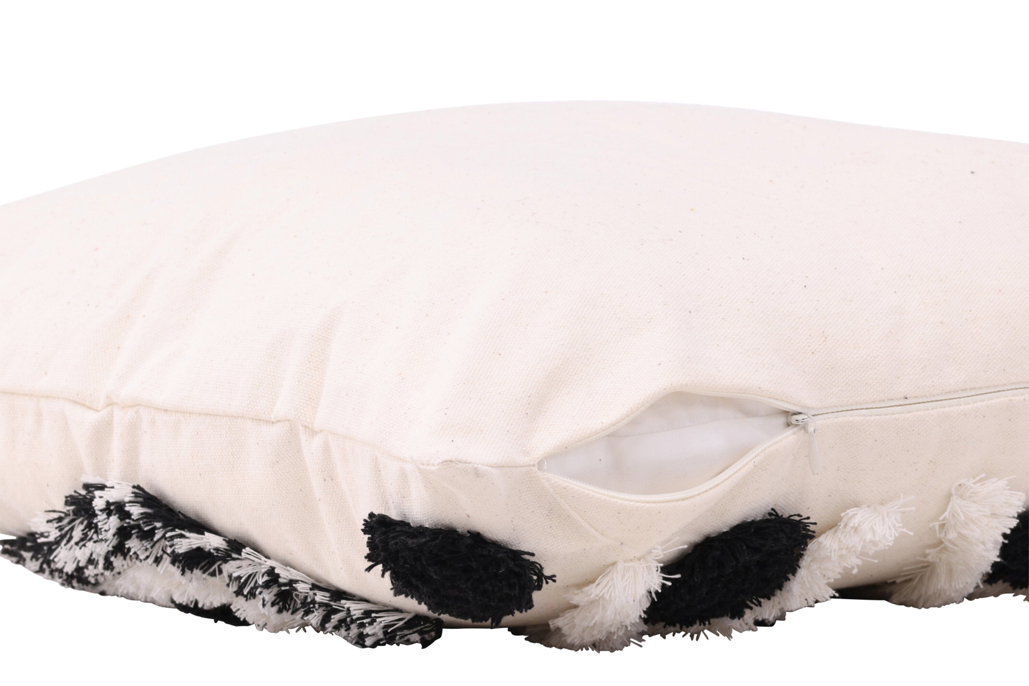 Nuta Kussenhoes 45x45cm - Zwart/wit