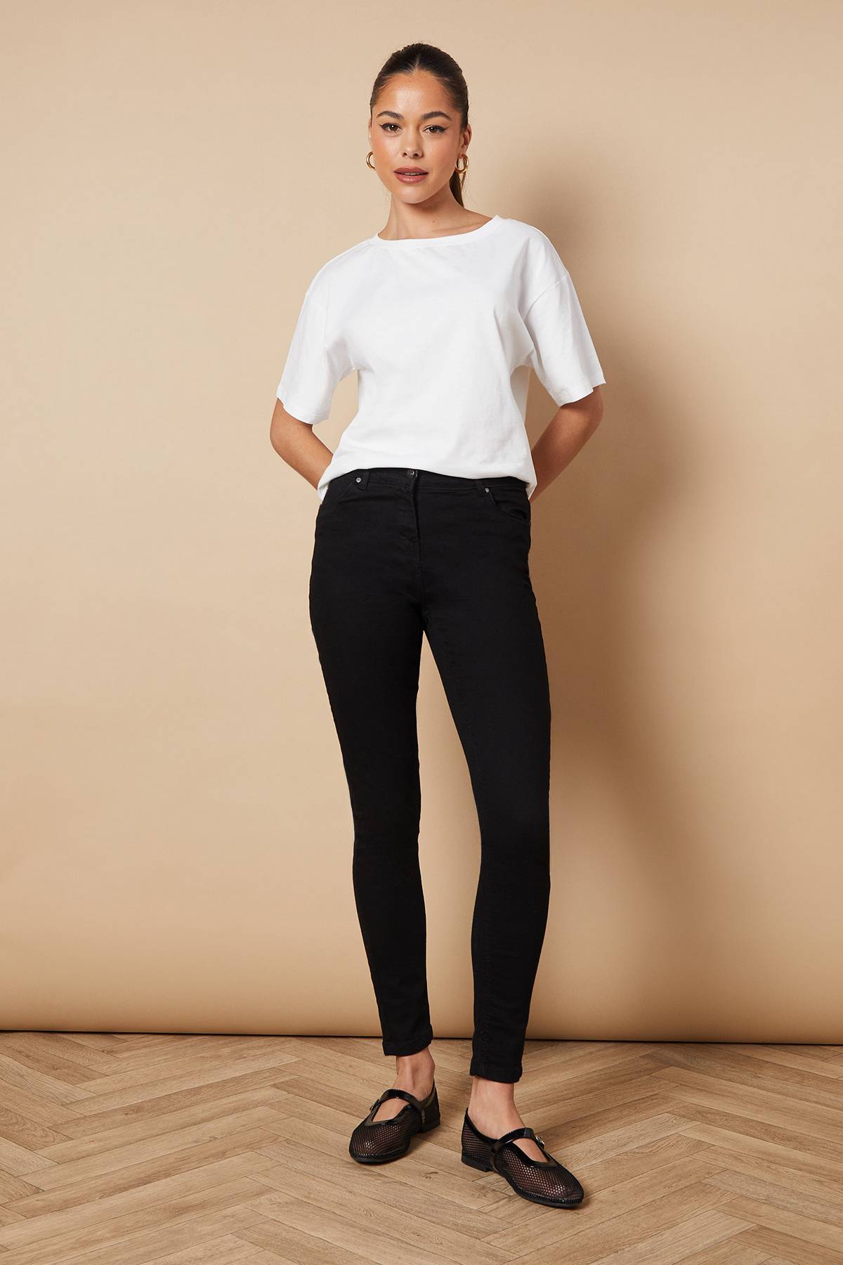Oasis Jean Skinny Taille Moyenne Jade