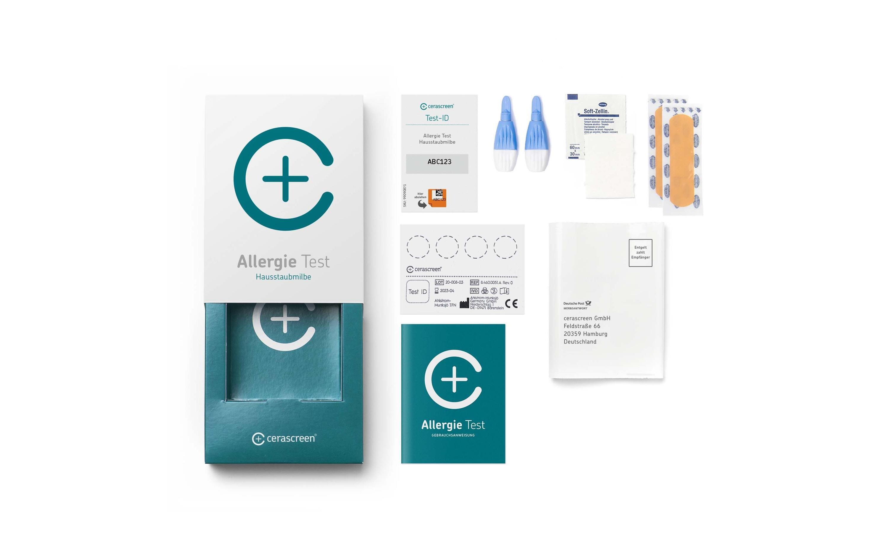 Allergie-Testkit Hausstaubmilbe 1 StückHausstauballergie testen mit Bluttest