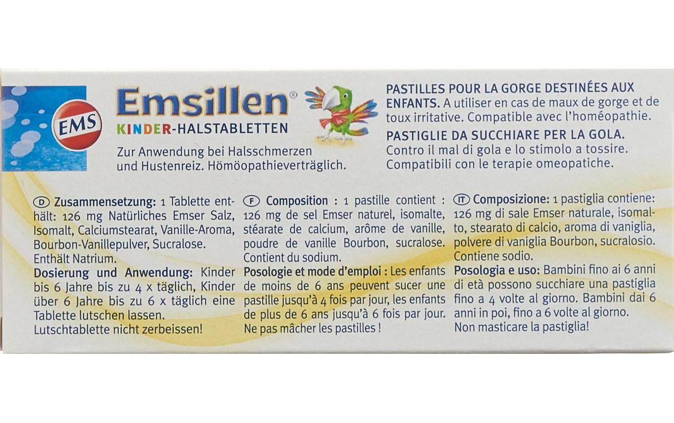 Kinder Halstabletten 20 StückLutschtabletten zuckerfrei bei Halsschmerzen und Reizhusten