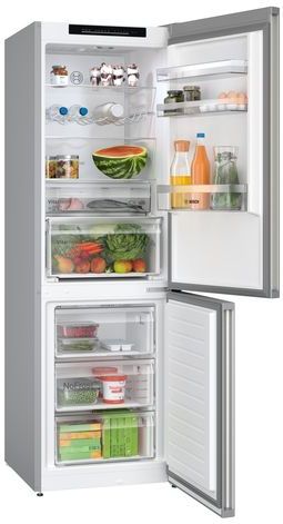 Bosch Serie 4 KGN362IBF koel-vriescombinatie Vrijstaand 321 l B Roestvrijstaal