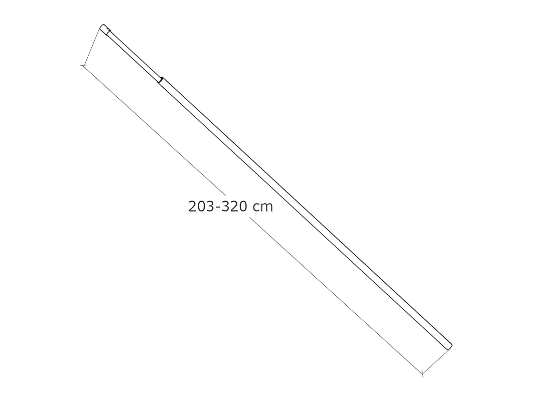 Paroi de douche à l'italienne 110x200cm avec barre de fixation au plafond 203-320cm, en 8mm verre bande centrale dépolie