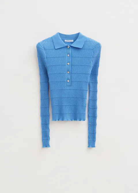Polo trui gehaakt blauw (BLW.M)